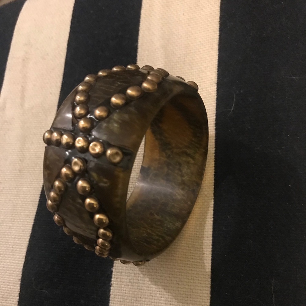 Bracelet / bangles green/ brown/ gold